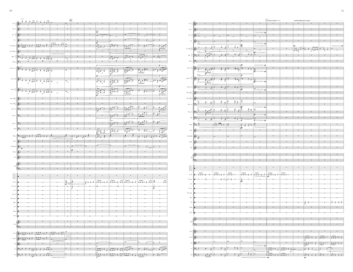 A couple pages of the score, exported from Dorico this evening